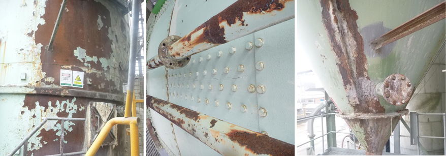 Corrosion Protection via the Preparation and Painting of 5No Silos - Marley Eternit, Meldreth